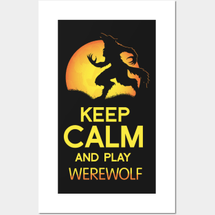 Keep Calm and Play Werewolf Board Game Graphic - Tabletop Gaming Posters and Art